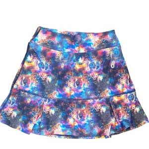Donajo Cosmic Skort - 1(S) blue , pink , cosmic print, polyester spandex